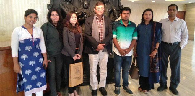 PhD students of Prof. Saxena at the South Asian University, New Delhi